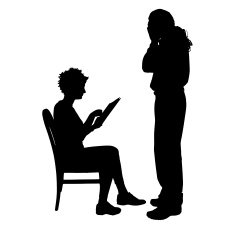 Vector silhouette of couple N209