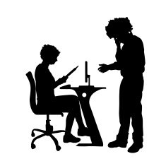 Vector silhouette of couple N211