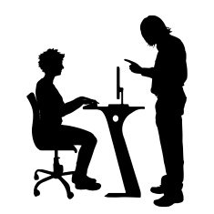 Vector silhouette of couple N212