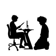 Vector silhouette of couple N214