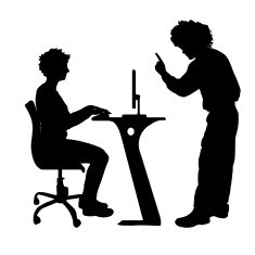 Vector silhouette of couple N215