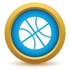 Gold basketball icon N2