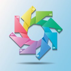 Colorful papers turbine N2