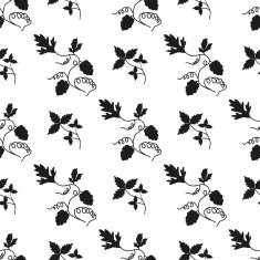 Seamless grape background black and white N2