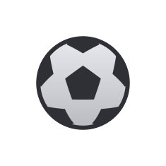 Football soccer ball flat modern vector icon