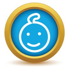 Gold baby icon N2