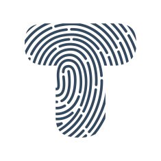 T letter line logo Vector fingerprint design