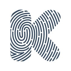 K letter line logo Vector fingerprint design