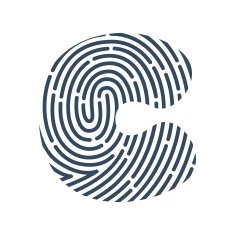 C letter line logo Vector fingerprint design