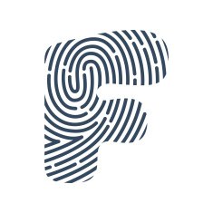 F letter line logo Vector fingerprint design