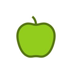 Apple flat modern minimal icon outline colored symbol