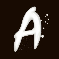 3d milk letter A