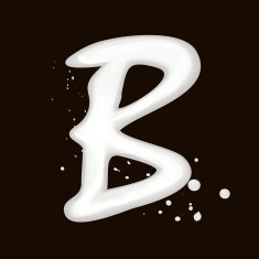 3d milk letter B