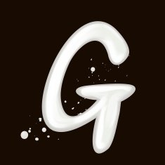 3d milk letter G