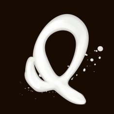 3d milk letter Q