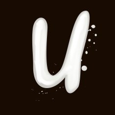 3d milk letter U