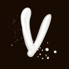 3d milk letter V
