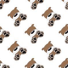 Seamless diagonal pattern with cartoon puppy N2