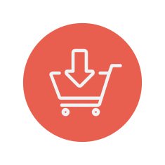 Remove from shopping cart thin line icon