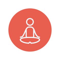 Yoga exercise thin line icon