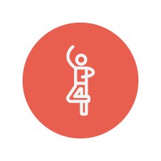 Male dancer thin line icon