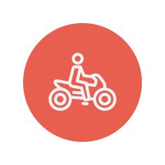 Motorbike thin line icon
