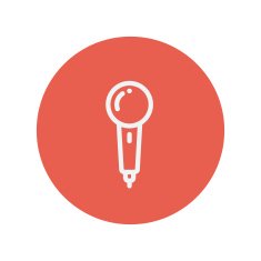 New microphone thin line icon