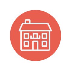 Real estate house thin line icon