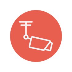 Rooftop antenna thin line icon