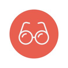 Eyeglasses thin line icon