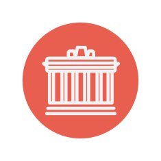 National library thin line icon