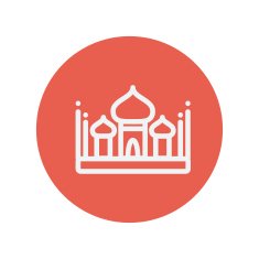 Islamic mosque thin line icon N2