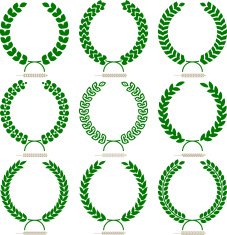 Simple Laurel Wreath Set N2