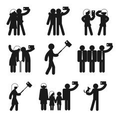 Set of vector selfie icons N2