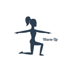 Girl Squatting Morning Exercise Sport Black Icon