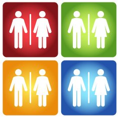 Woman and man icons N8