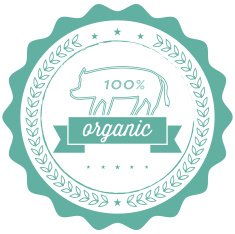 organic pork quality icon