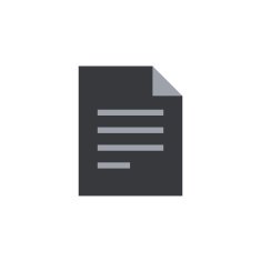 Document icon modern minimal flat design style vector illustration