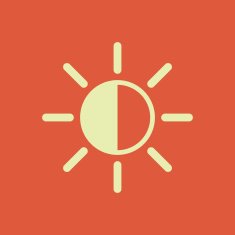 Sun vector icon brightness symbol
