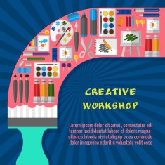 Creative workshop poster template N2