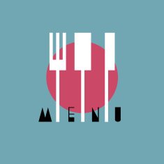 Stylish restaurant menu design in asian style - variation 1 N2