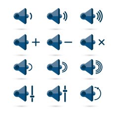 Speaker icon set