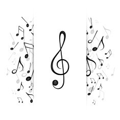 Vector Background with Music Notes N38