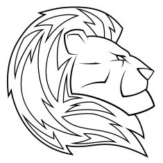 Lion head vector illustration