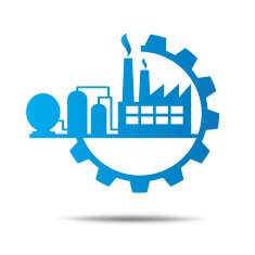 Factory in gear concept icon N3