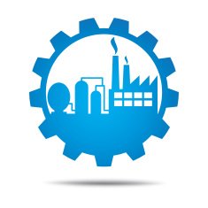 Factory in gear concept icon N4
