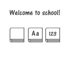 Vector icon of book school symbol book logo (primer ABC-book N2