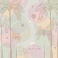 Colorful summer retro beach template N2