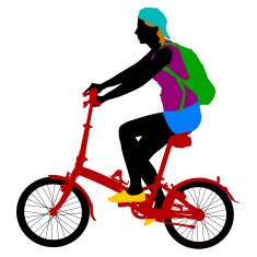 Silhouette of a cyclist male vector illustration N13