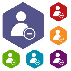 Remove user rhombus icons